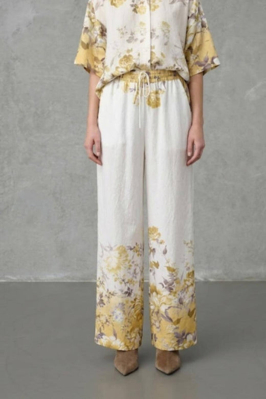 Love & Divine - Love207-44 19857 - 813 - Yellow/Brown Flower Bukser 