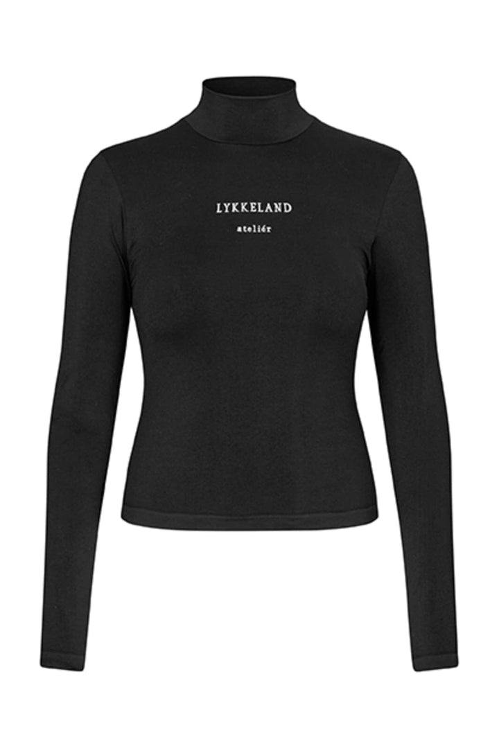 Lykkeland Ateliér - Faye High Neck W/Logo L0825925F.500 - Black Bluser 