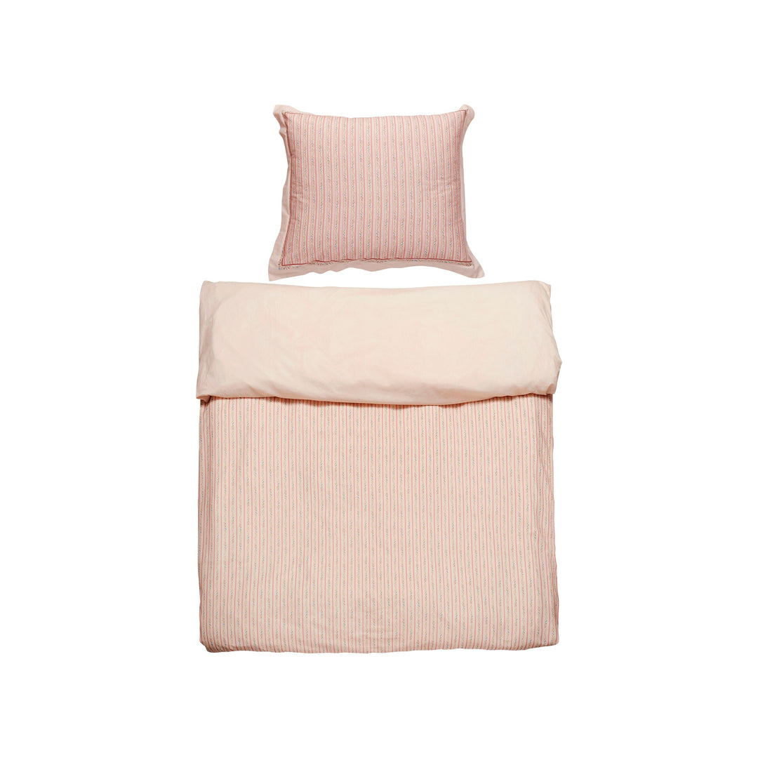 Maanesten - Duvet & Pillowcase Set Summer Stripe Peach - 4133 Interiør 