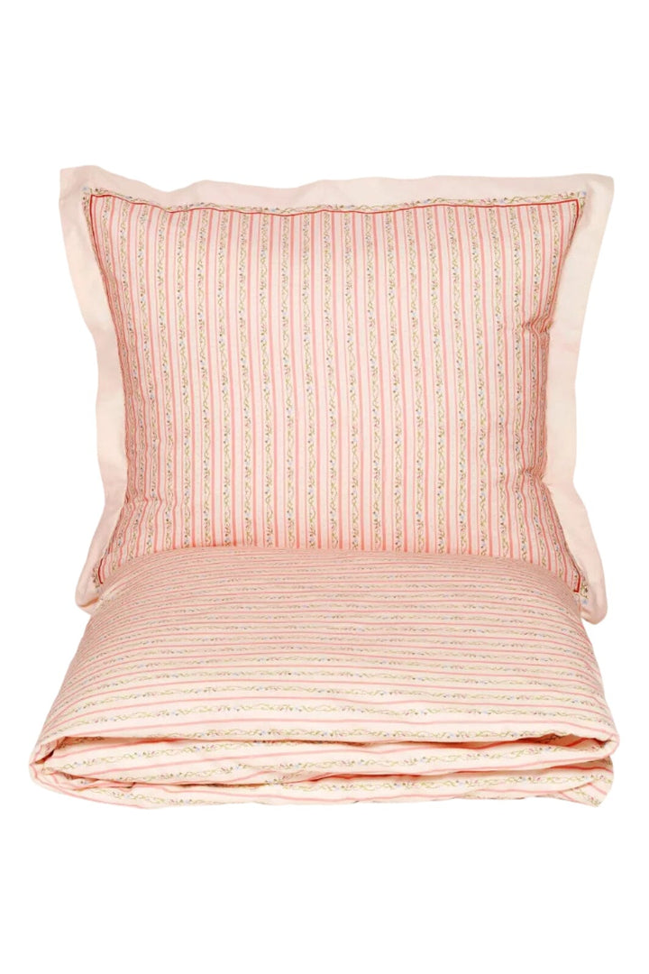 Maanesten - Duvet & Pillowcase Set Summer Stripe Peach - 4133 Interiør 