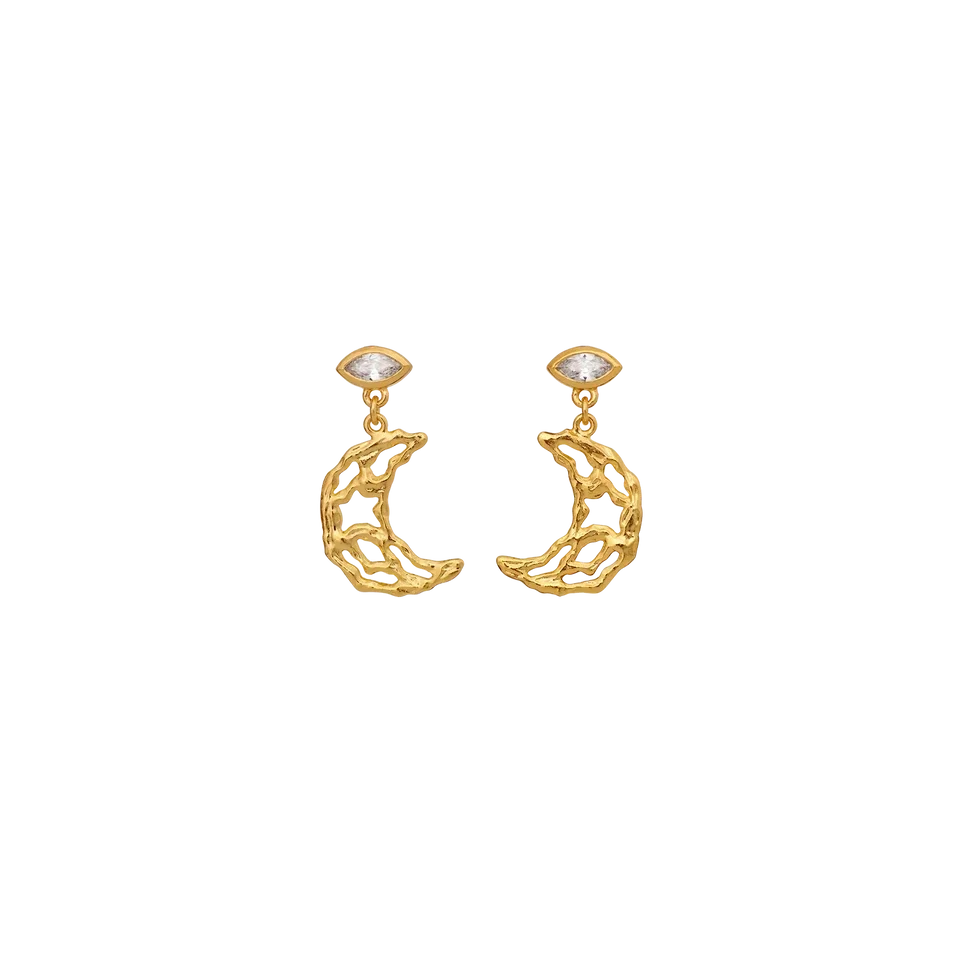 Maanesten - Lumina Ørering 10186a - Forgyldt Øreringe 