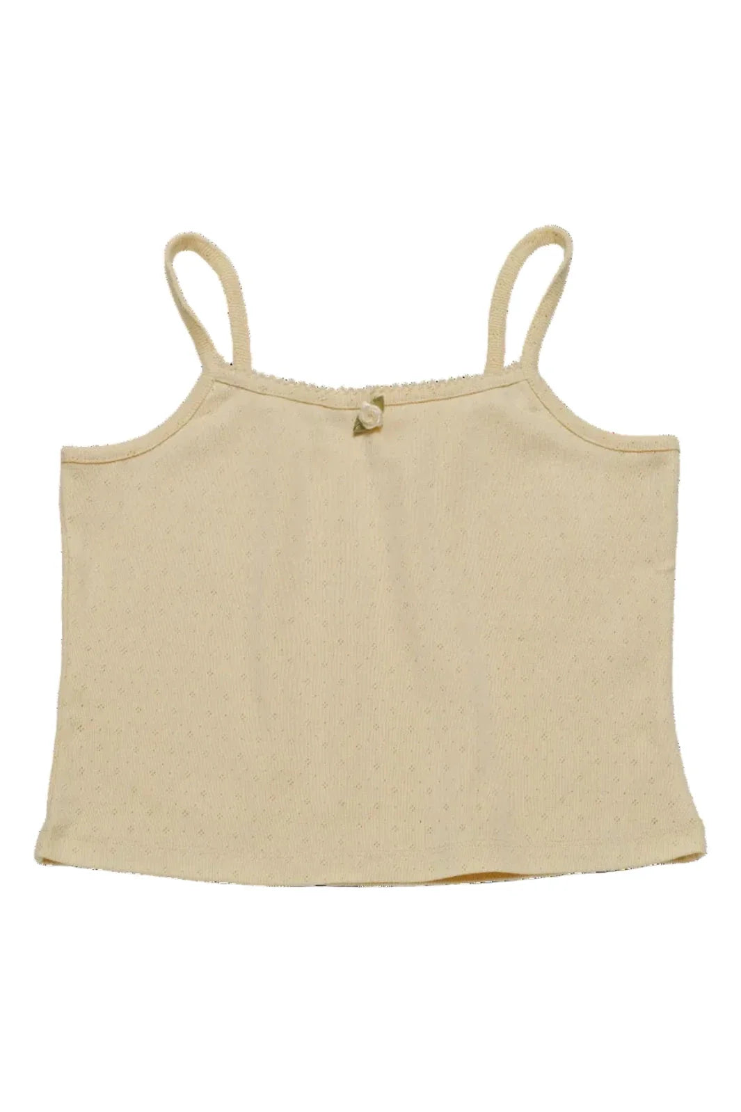 Maanesten - Megan Pointelle Top Butter Yellow - 4290 Toppe 