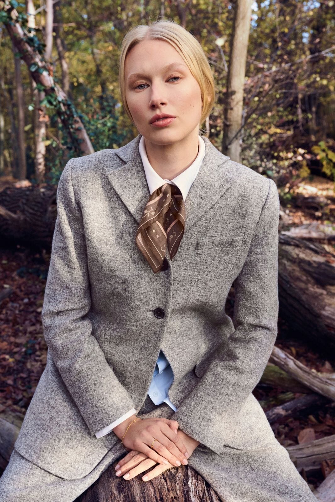 Maanesten - Olena Scarf 53x53 Brown - 4261 Tørklæde 