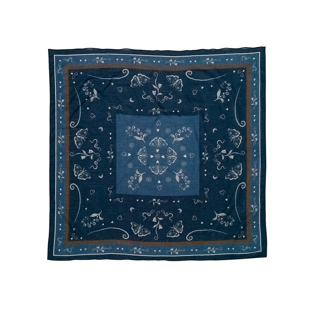 Maanesten - Olena Scarf 53x53 Navy - 4259 Tørklæde 