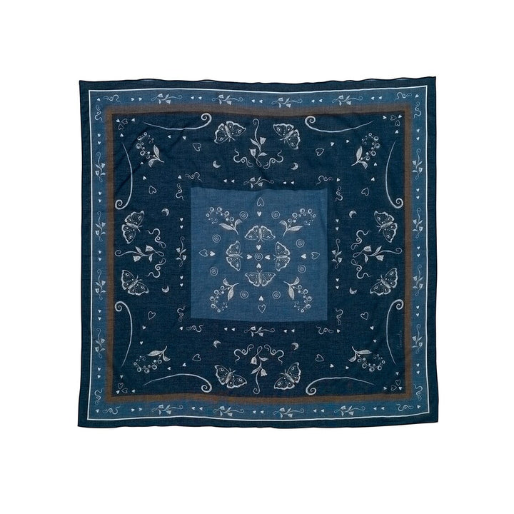 Maanesten - Olena Scarf 53x53 Navy - 4259 Tørklæde 