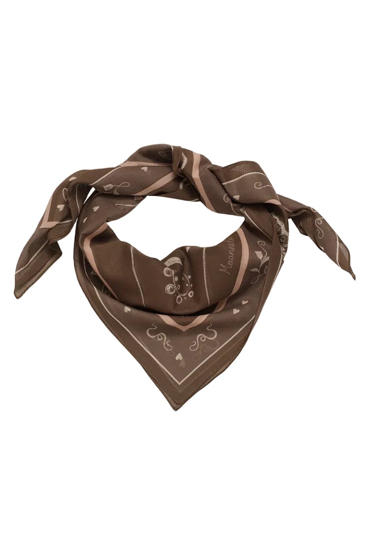 Maanesten - Olena Scarf 90x90 Brown - 4260 Tørklæde 