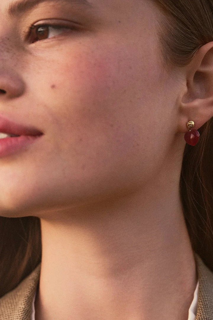 Maanesten - Rubina Heart Earrings - 10164a Øreringe 