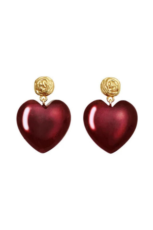 Maanesten - Rubina Heart Earrings - 10164a Øreringe 