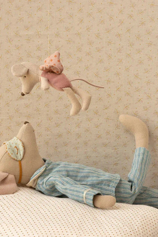 Maileg - Fe Mus, Little - Rosa - Littlesister/Brother - 17-5106-02 Legetøj 