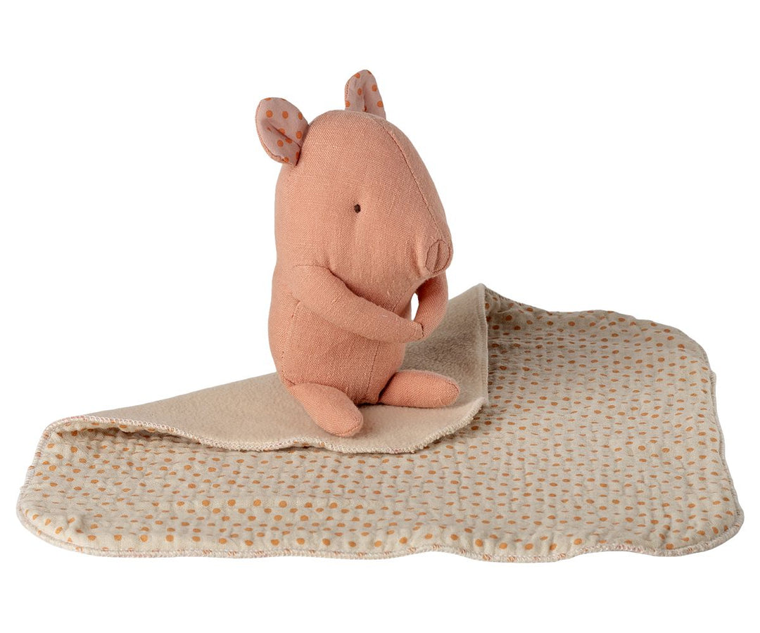 Maileg - Lullaby Friends, Gris, Mini - Lyserød 16-6973-00 Legetøj 