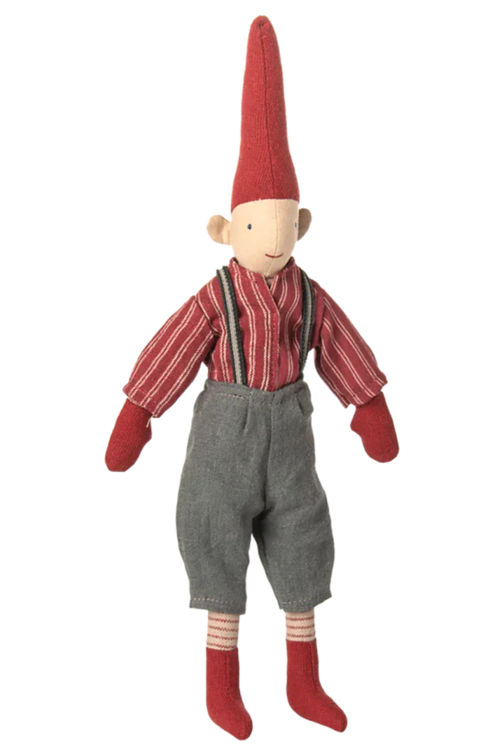 Maileg - Nisse, Str. 2 - Dreng - Rød Skjorte - 14-5424-00 Julepynt 