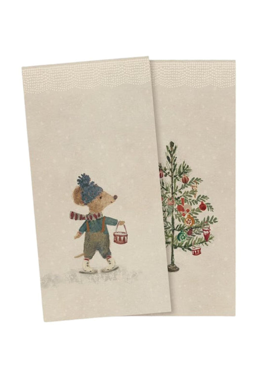 Maileg - Serviet, Lille - Julemus - 14-6103-00 Julepynt 
