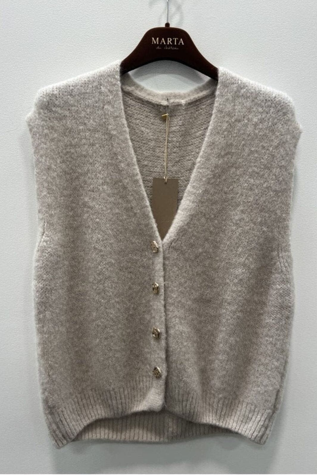 Marta Du Chateau - Mdcamara Vest 5215 - Beige Veste 