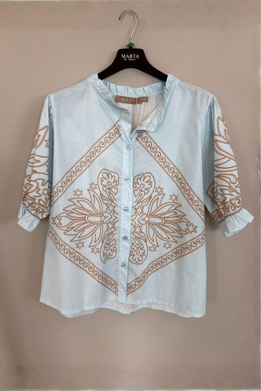 Marta Du Chateau - Mdcanabella Shirt 8119 - Celeste6975Tpg Skjorter 