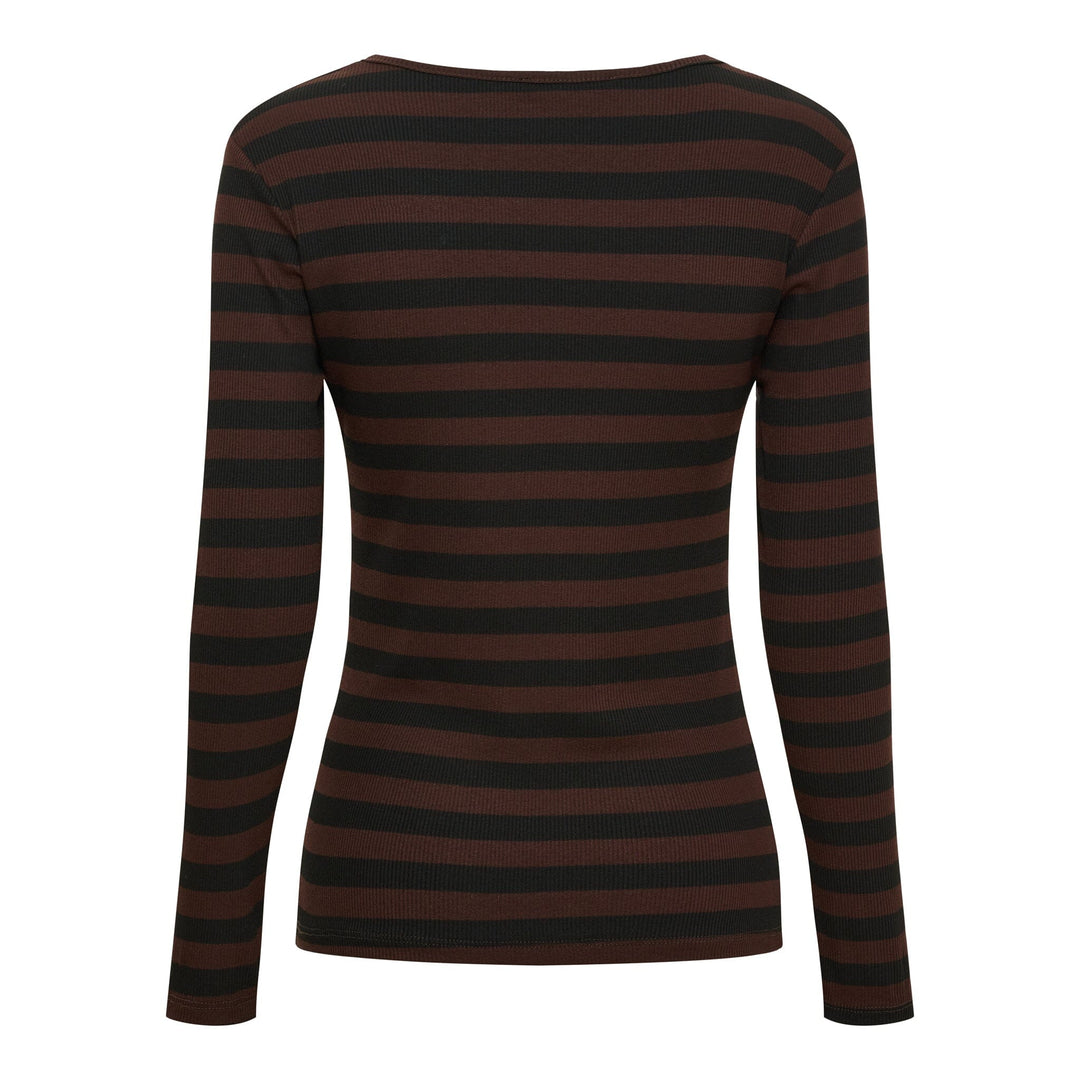 Marta Du Chateau - Mdcbegonia Ls Tee 7702 - Black/Moro T-shirts 