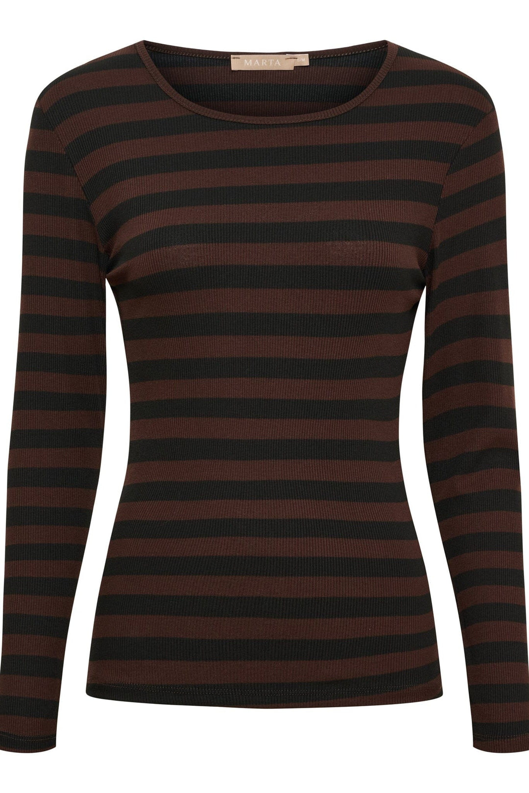 Marta Du Chateau - Mdcbegonia Ls Tee 7702 - Black/Moro T-shirts 