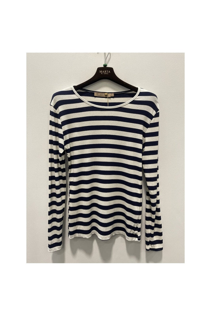 Marta Du Chateau - Mdcbegonia Ls Tee 7702 - Navy