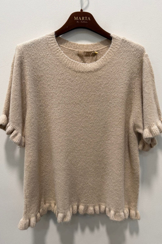 Marta Du Chateau - Mdcbriala Knit KN8129 - Beige2488 Strikbluser 