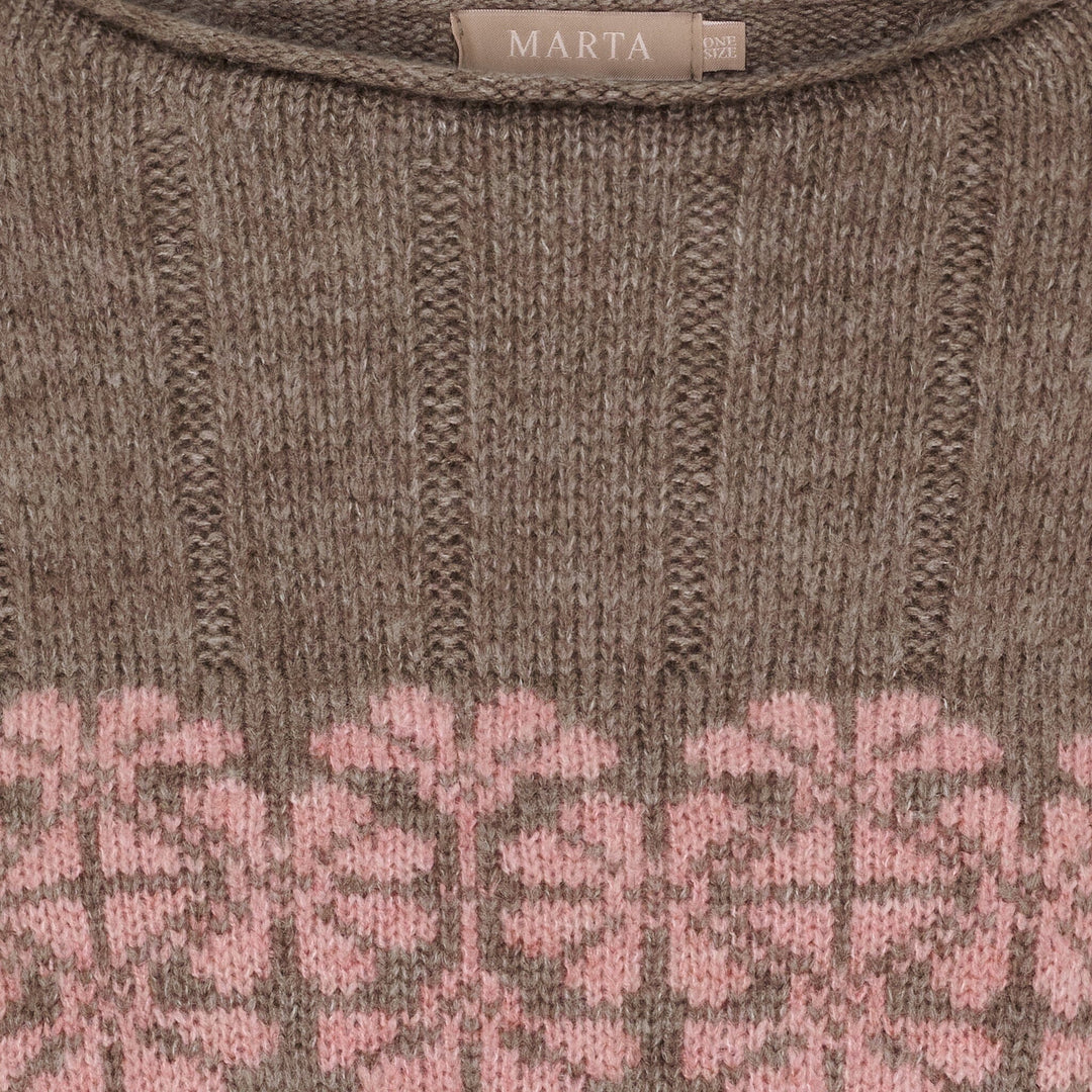 Marta Du Chateau - Mdcbruna Knit 8154 - Fango/Rose Strikbluser 