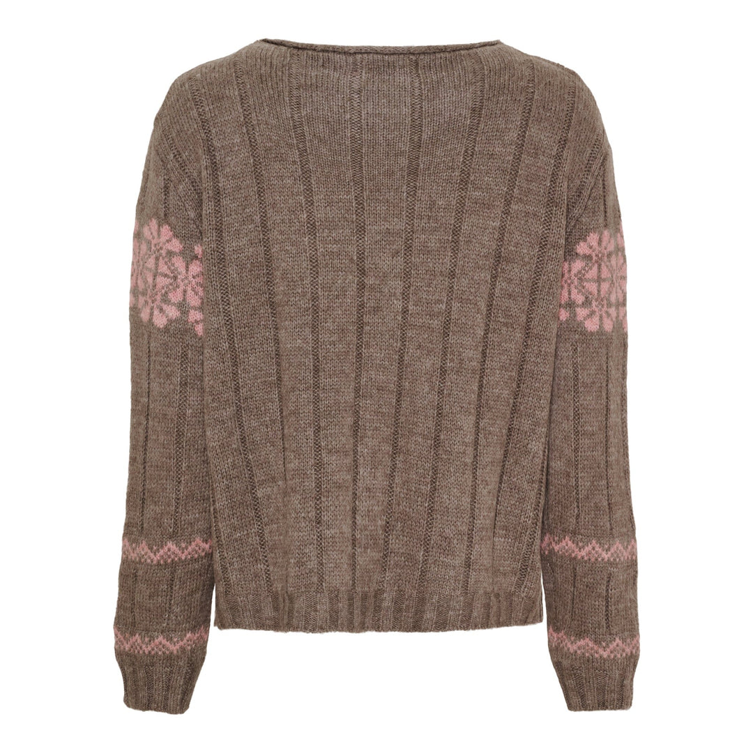 Marta Du Chateau - Mdcbruna Knit 8154 - Fango/Rose Strikbluser 