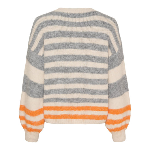 Marta Du Chateau - Mdccassie Knit 8130 - Beige/Grigio8808/Orange8823 Strikbluser 