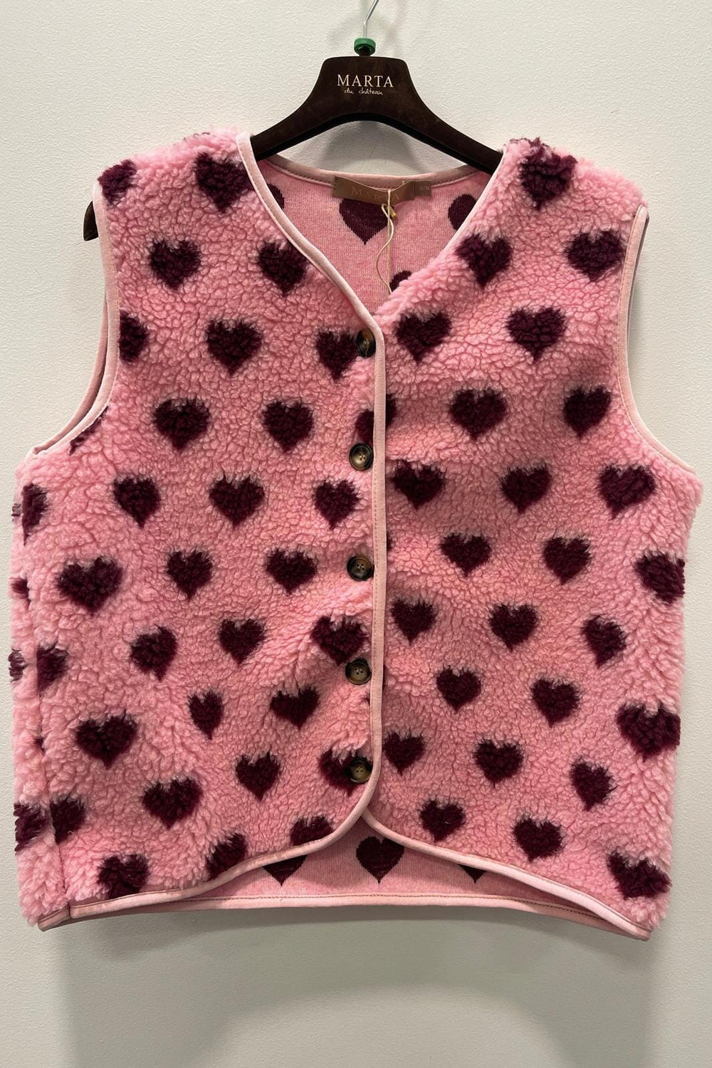 Marta Du Chateau - Mdcdahlia Vest 25710 - Rosa/Bordeaux Veste 