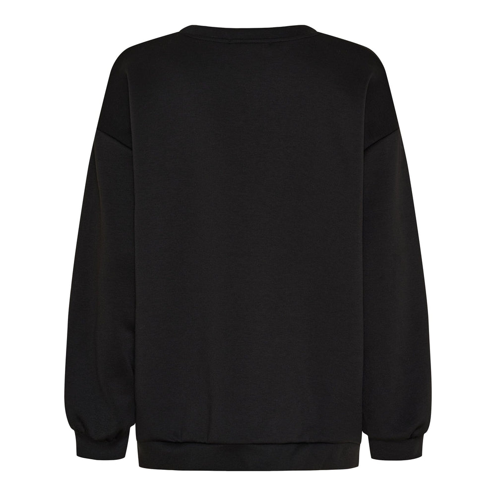 Marta Du Chateau - Mdchibiscus Sweatshirt 22659 - Black/White Sweatshirts 