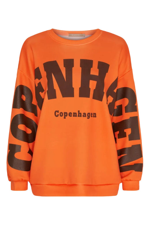 Marta Du Chateau - Mdchibiscus Sweatshirt 22659 - Orange/Moro Sweatshirts 