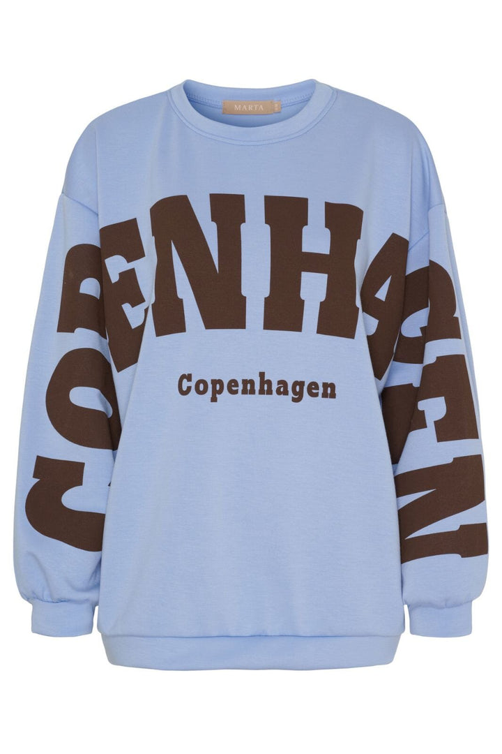 Marta Du Chateau - Mdchibiscus Sweatshirt 22659 - Sky Blue Sweatshirts 