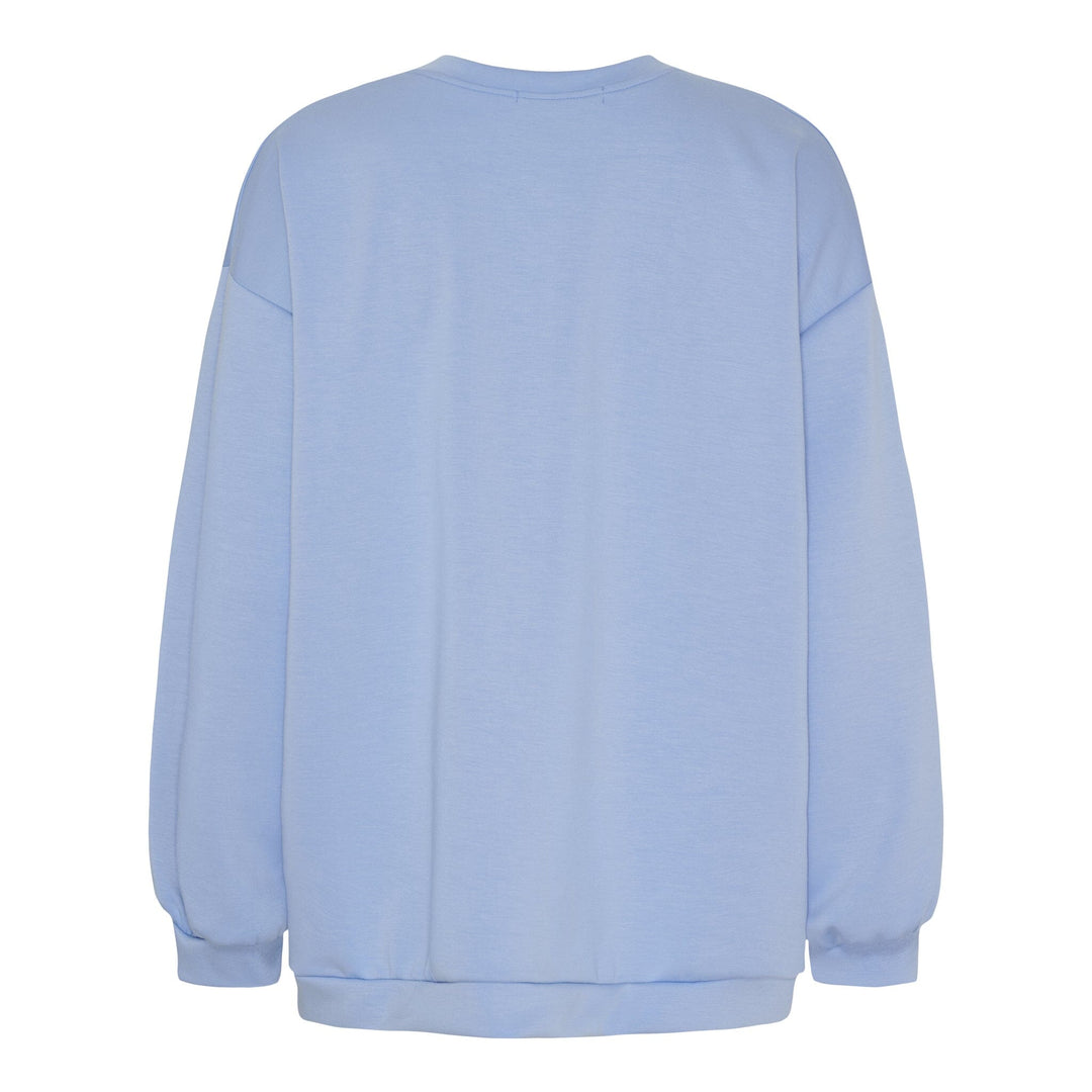 Marta Du Chateau - Mdchibiscus Sweatshirt 22659 - Sky Blue Sweatshirts 