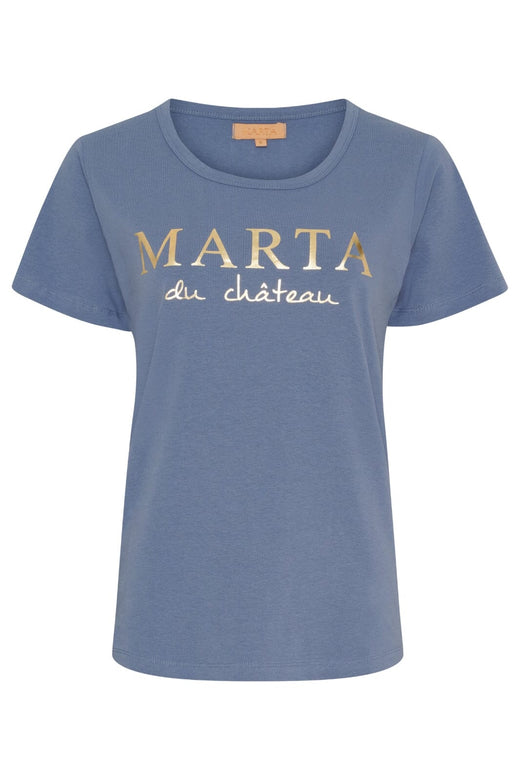 Forudbestilling - Marta Du Chateau - Mdcjeanette Tee MT-002-S - Denim Blue