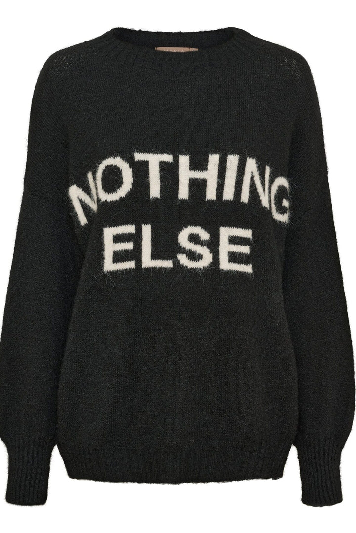 Marta Du Chateau - Mdcmimosa Knit 17008 - Black Strikbluser 