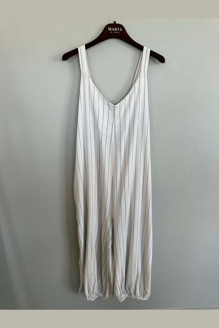 Marta Du Chateau - Mdctarelle Jumpsuit 259190 - Sabbia Stripe