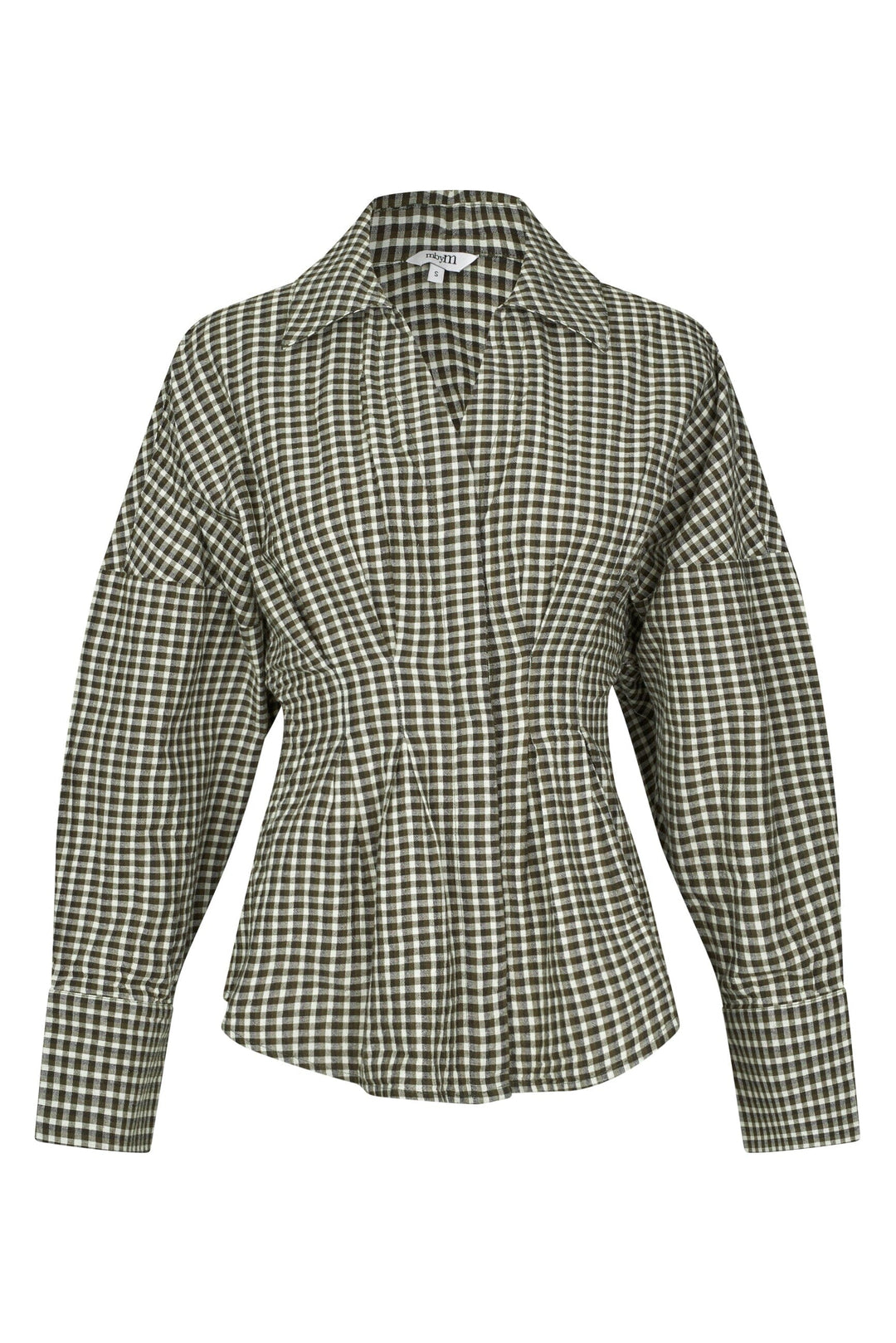 MbyM - Isidor-M 65581221 - Z19 - Smoked Olive Check Bluser 