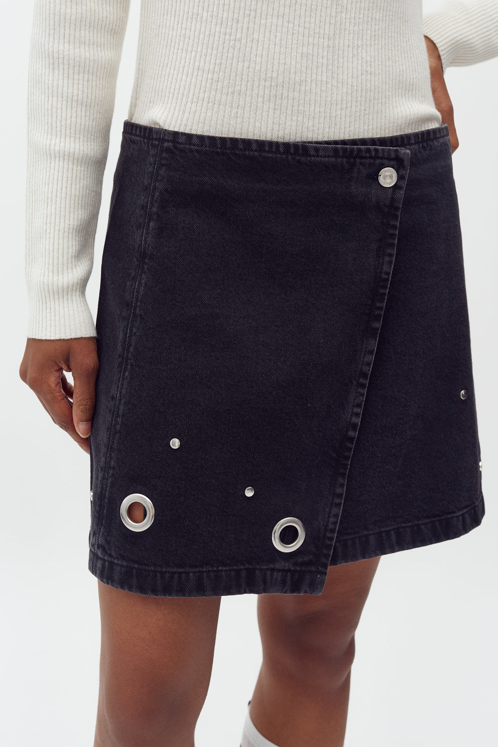 MbyM - Keyana-M 62820620 - T56 - Black Midnight Wash Nederdele 