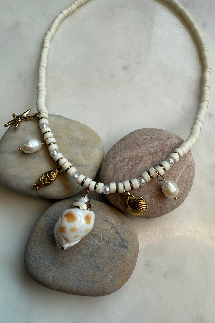 Mellow Moon - Beach Dream Necklace - White Håndklæder 