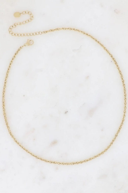 Mellow Moon - Cade Mesh Halskæde 4mm BS1981X0350 - Forgyldt