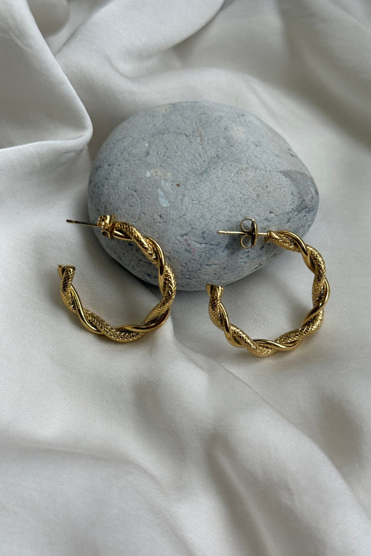 Mellow Moon - Claudia Hoop Øreringe BME03730500 - Forgyldt Øreringe 