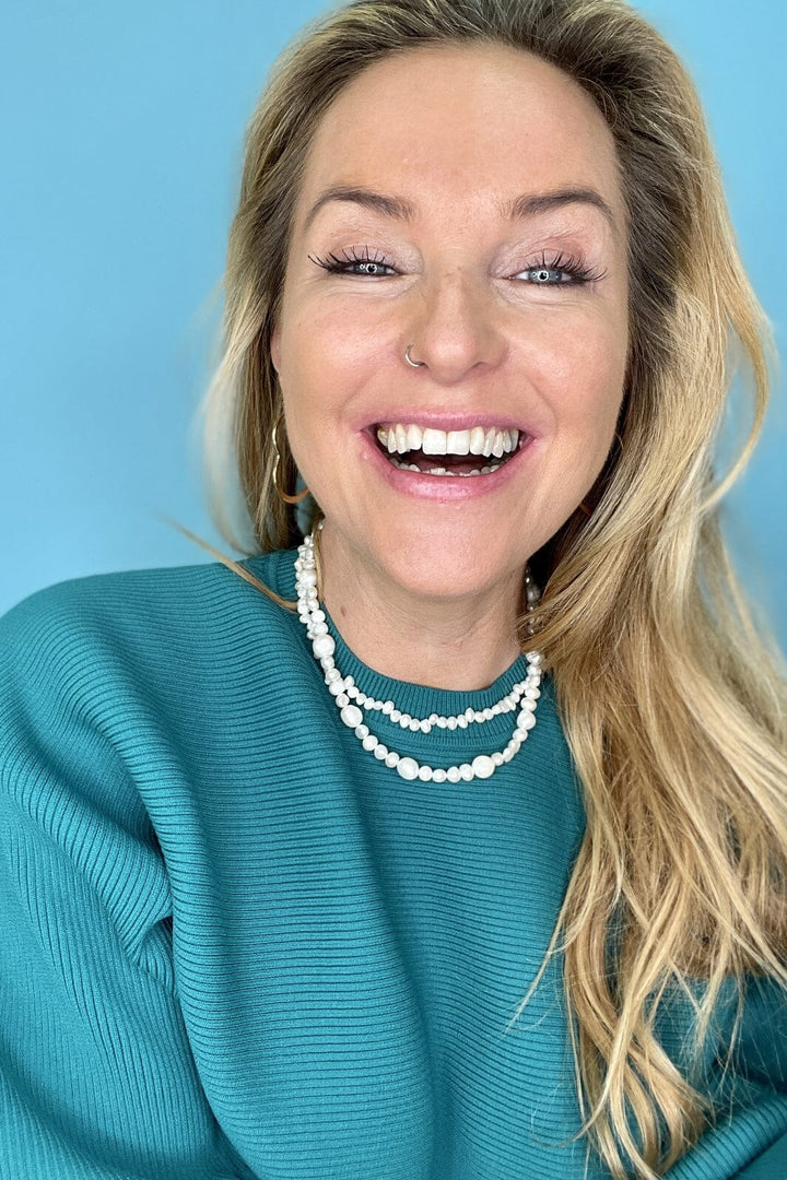 Mellow Moon - Ferskvandsperle halskæde med små perler - Forgyldt Halskæder 