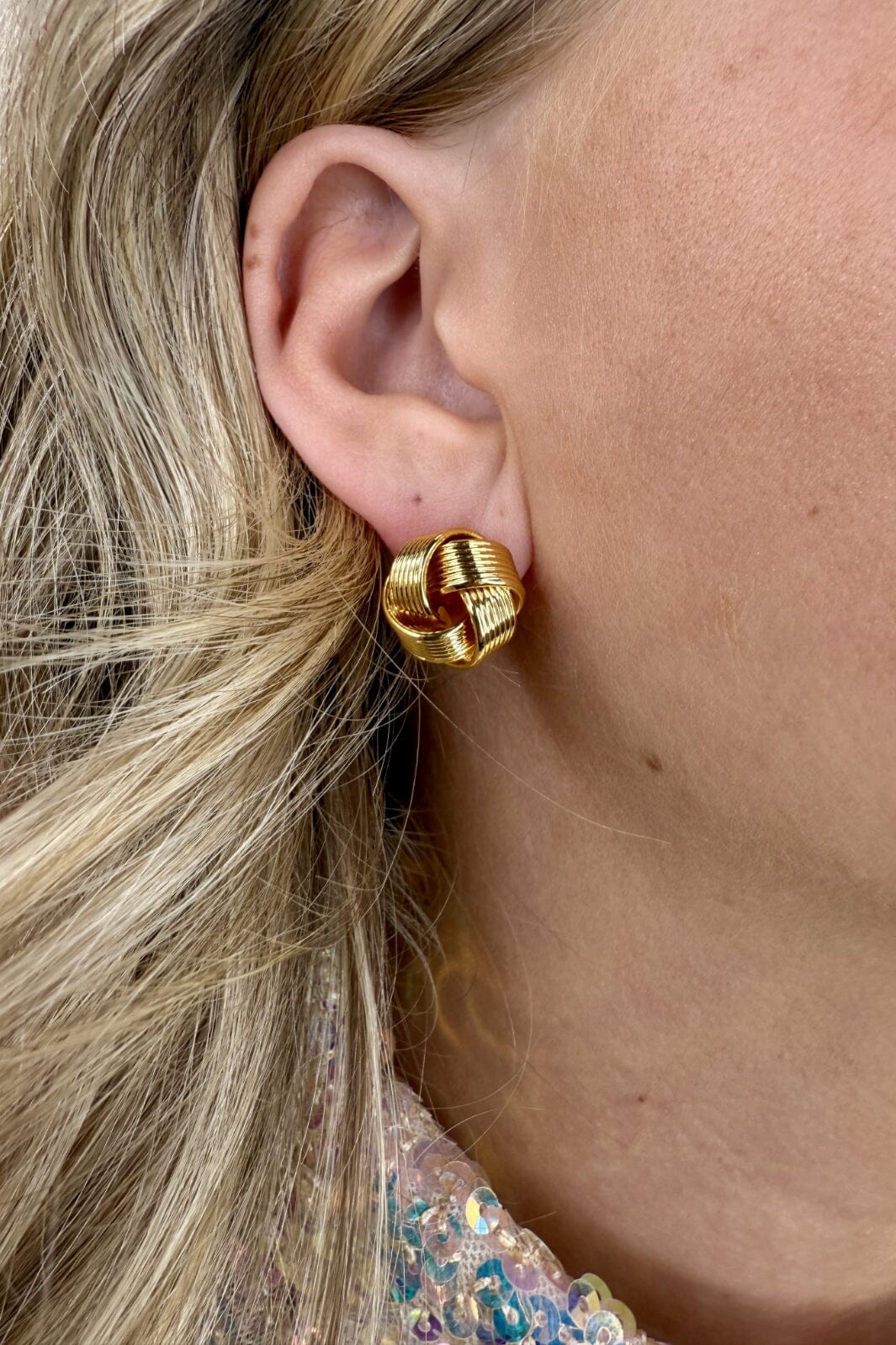 Mellow Moon - Flora Earring - Forgyldt Øreringe 