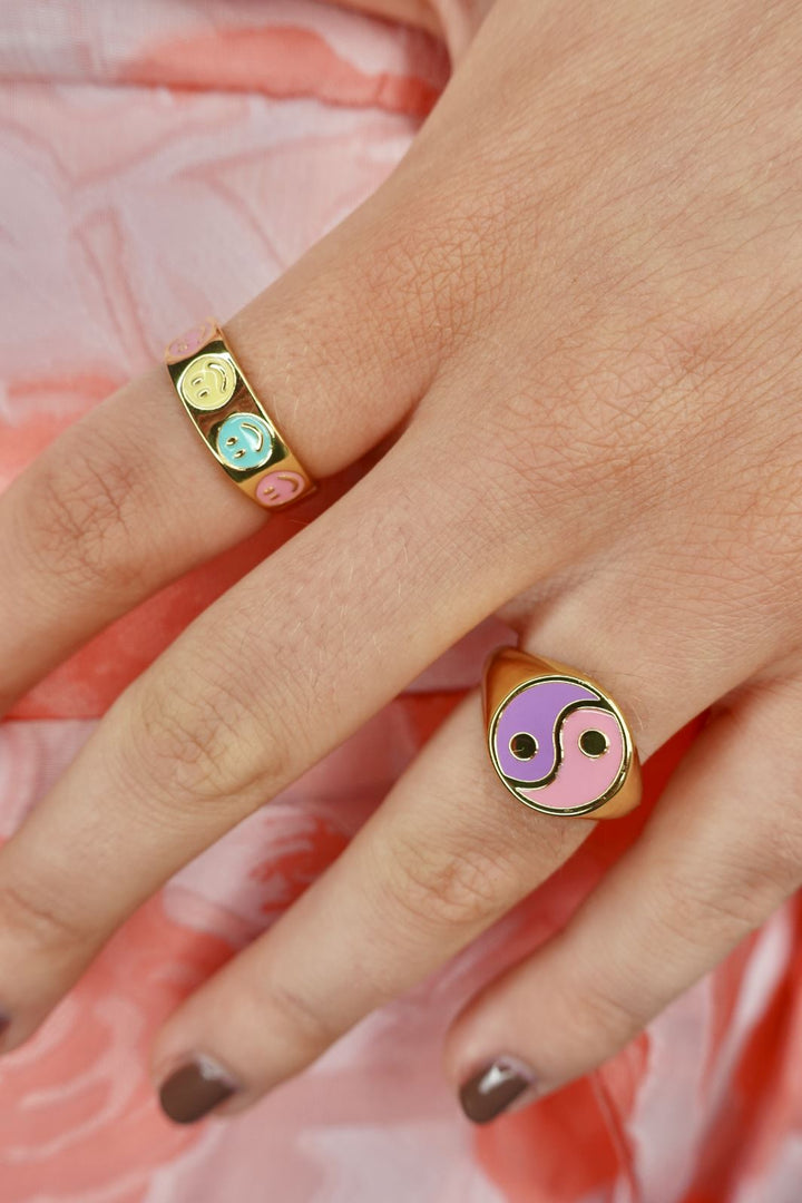 Mellow Moon - Yin Yang Ring - Guld Ringe 
