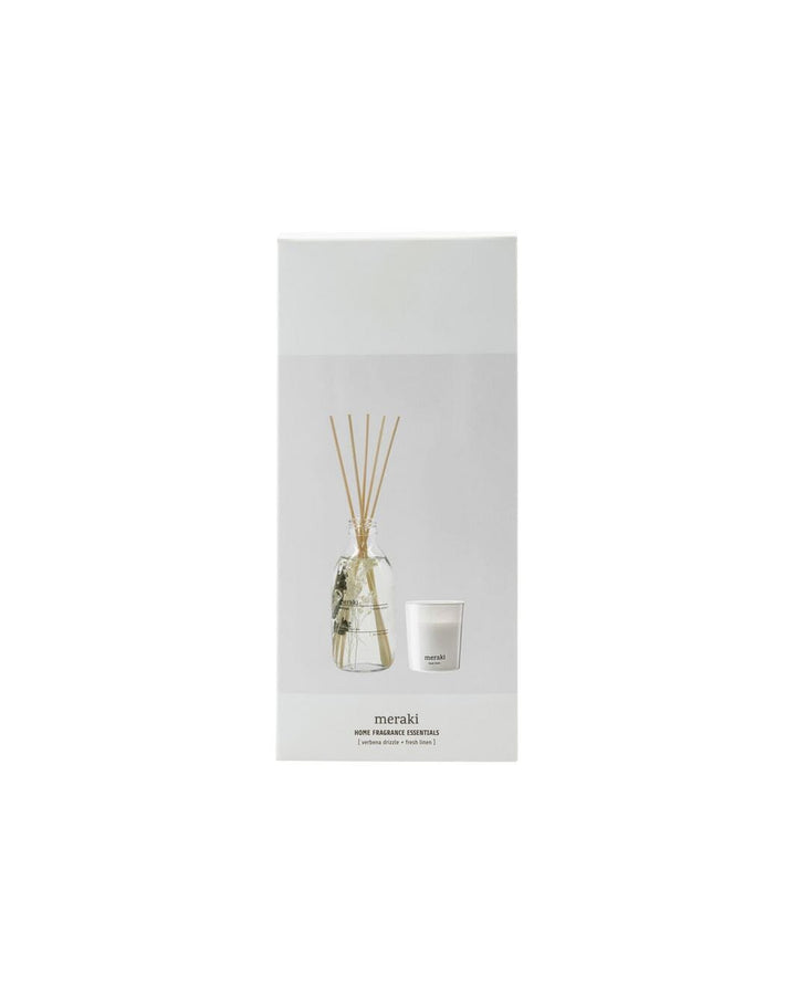 Meraki - Gift Box, Verbena Drizzle Diffuser + Fresh Linen Scented Candle 60 G., 240|60 Ml|g - 900002871