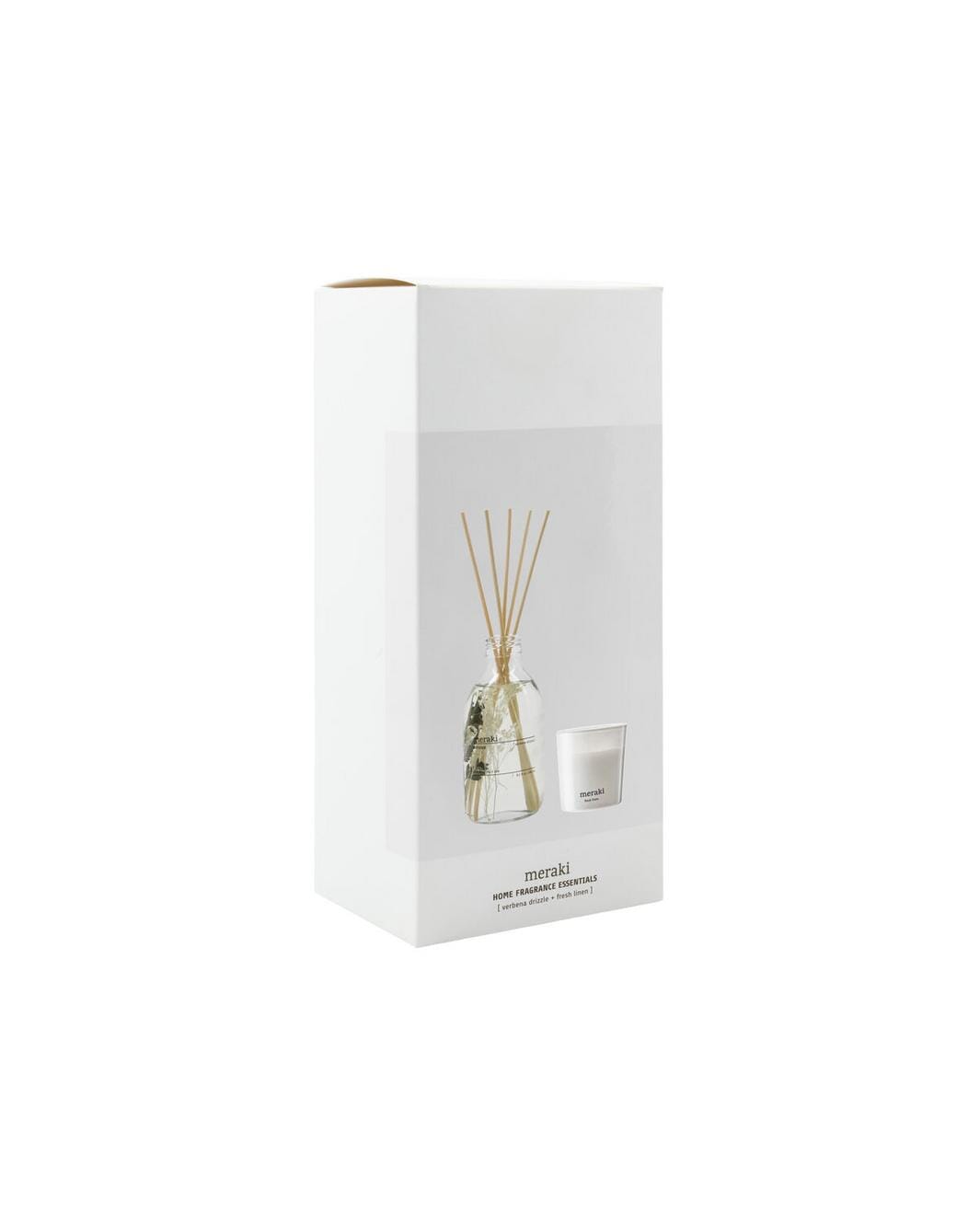 Meraki - Gift Box, Verbena Drizzle Diffuser + Fresh Linen Scented Candle 60 G., 240|60 Ml|g - 900002871
