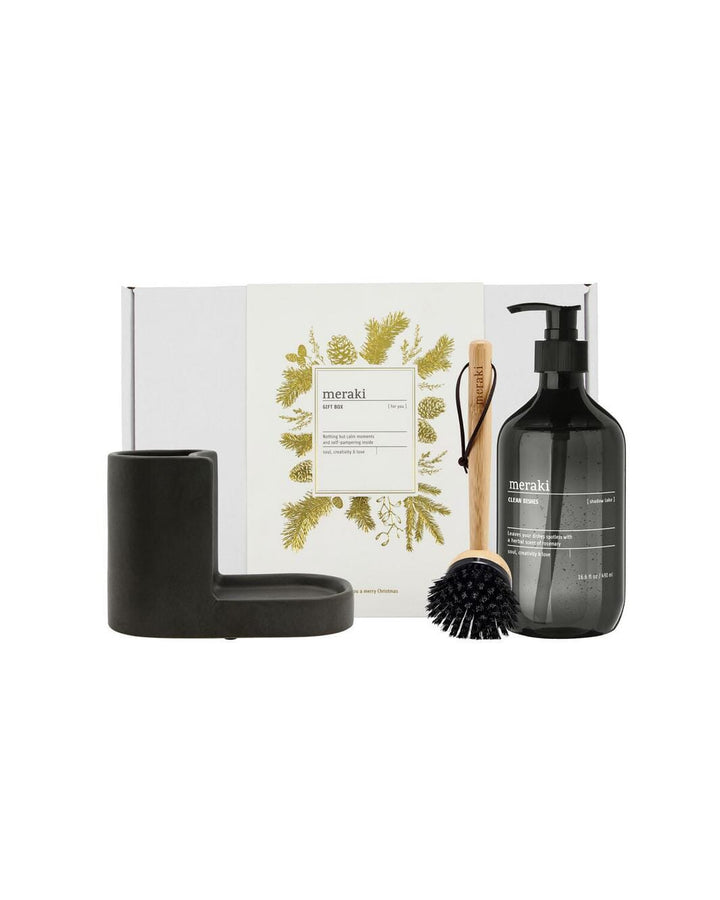 Meraki - Gift Boxch, Dark Grey Holder + Nature Brush + Shadow Lake Dish Wash, 490 Ml - 900002943