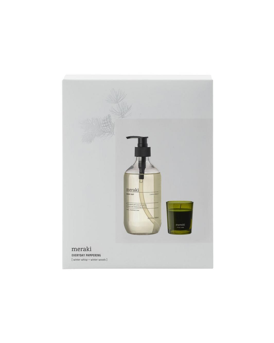 Meraki - Gift Boxch, Winter Whisp Hand Soap & Winter Woods Candle, 490|60 Ml|g - 900002055