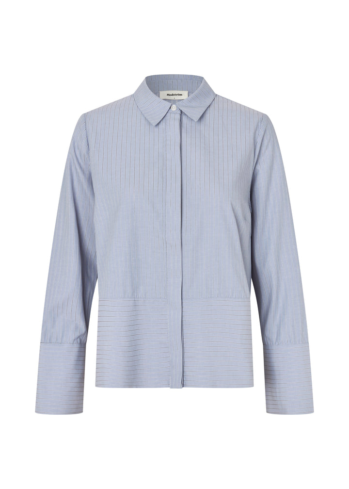 ModströM - Brodiemd Shirt 59255 - 12061 - Zen Blue Pinstripe Skjorter 