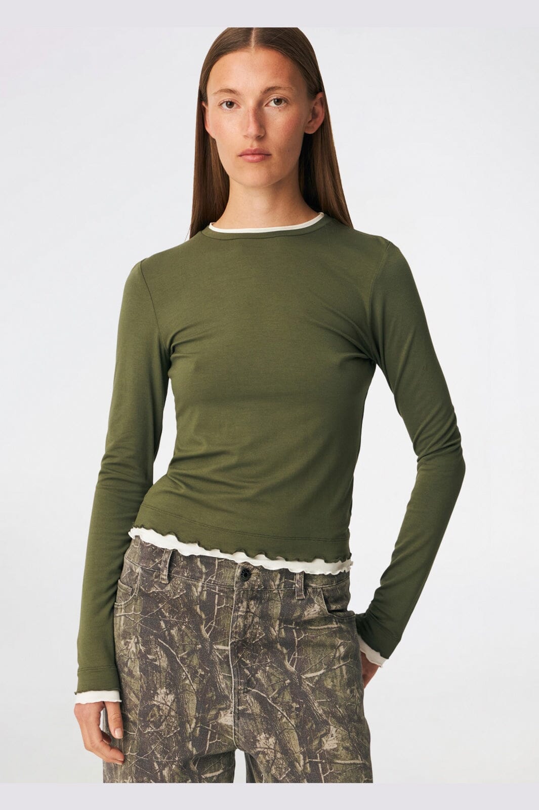Modström - Ciljamd Ls T-Shirt 59448 - 2201 - Army Dust