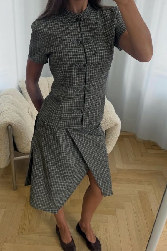 ModströM - Tikkamd Top 59967 - 13071 - Bristol Black Check Toppe 