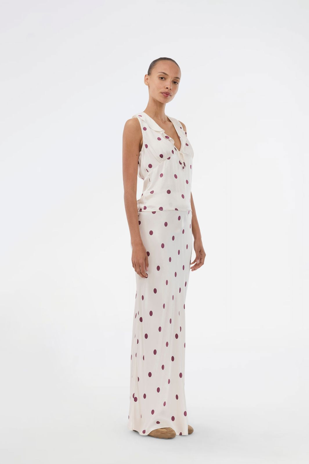 Modström - Vanjamd Print Skirt 58966 - 13634 - Wineberry Dot Nederdele 