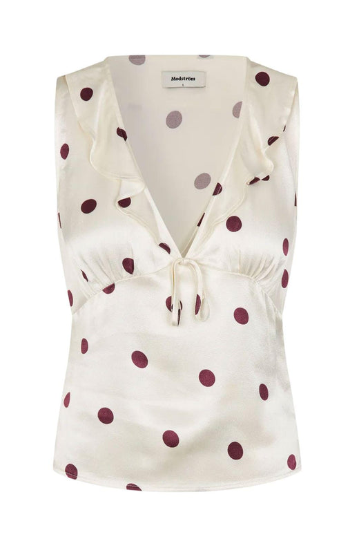 Modström - Vanjamd Print Top 58990 - 13634 - Wineberry Dot Toppe 
